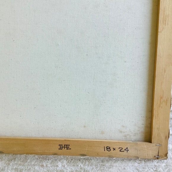 Vintage Raggedy Ann and Andy Large Oil Painting Canvas Initials On Back 18x24” - Picture 10 of 13